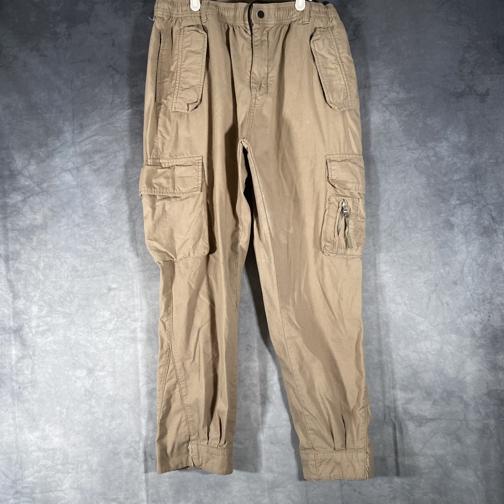 ZANEROBE Joggers Men‎ 34 Cargo Pockets Beige Pants Hiking Gorpcore *